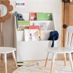 Range-livres enfant 3 compartiments en bois - blancCAZ