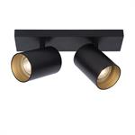 Plafonnière en noir et en métal hauteur industrielle 12 cm