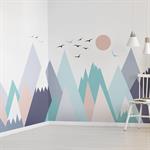 Stickers muraux enfant montagnes scandinaves kristinka 120x180cm