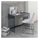Bureau MYDESK en verre fumé coloris gris ardoise
