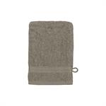 Gant de toilette uni en coton beige 16x22