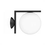 Applique d'extérieur design en acier noir 20 cm IC - Flos