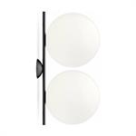 Applique double design en acier noir 30 cm IC - Flos