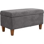 Pouf en tissu avec coffre - gris restanqueMAGIC