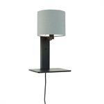 Applique bambou noir/lin avec tablette H36cm