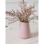 Vase céramique et raphia Chabi Chic vieux rose