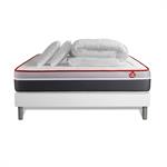 Pack Ressorts  et mémoire de forme 140x190cm kit Blanc