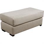 Pouf rectangulaire en velours côtelé Azores - taupeBATIS