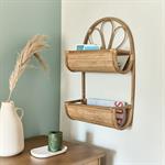 Etagère murale en rotin - naturel L40