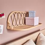 Étagère murale décorative en rotin - naturel L61xH21cmVORTIN