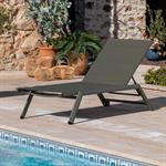 Bain de soleil en métal et toile - vert cèdreSALI