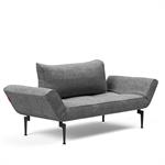 Canape convertible lit  200x70 cm ZEAL LASER  piétement métallique tissu Twist Charcoal