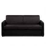 Canapé convertible express DAY 140 cm métal mono assise matelas 14 cm polyuréthane noir