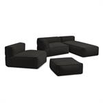 Parure de lit coton zippée 2 personnes imprimé jungle MAWIRA