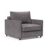 INNOVATION LIVING  Fauteuil NEAH SLIM convertible 80x195 tissu Avella Warm Grey