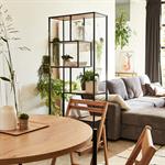 Bibliothèque en métal et en bois - bois clairLARISSA