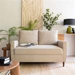 Canapé 2 places fixe en tissu Loft - beige roucasAUREL