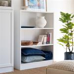 Bibliothèque en bois 3 tablettes H107xL79cm - blancBIALA