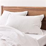 Lot de 2 taies d'oreiller en percale de coton - blanc 50x70cmFLORE