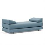 Méridienne design SIGMUND ALU  convertible lit 160x200 cm tissu Mixed Dance Light Blue