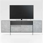 Meuble TV MOVIE en stratifié écologique coloris ciment