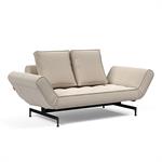 INNOVATION LIVING Canapé design GHIA LASER convertible 80x210 cm tissu Blida Sand Grey