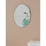 Miroir biseauté ovale transparent