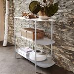 Bibliothèque 3 plateaux en métal - blanc L100xl36xH80cmCAROUBE