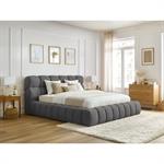 Lit coffre MONT-BLANC gris foncé 180x200  BOBOCHIC