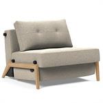 INNOVATION LIVING Fauteuil design SOFABED CUBED 02 WOOD convertible lit 200x90 cm Bouclé Beige