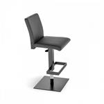 Ozzio TOKYO Lot de 2 Tabourets de bar en Eco-cuir Graphite et Métal