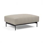 INNOVATION LIVING  Pouf design MALLOY pieds metal Tissu Kenya Gravel 75*100 cm