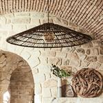 Suspension en fibre de palmier non électrifiée - naturel D88cmVEGETAL