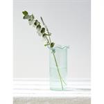 Vase à collerette transparent coloré vert