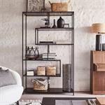 Bibliothèque en métal et en bois - noirLARISSA