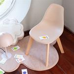 Chaise enfant en plastique - rose sableNORA