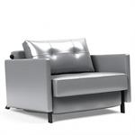 INNOVATION LIVING  Fauteuil design SOFABED CUBED 02 ARMS convertible lit 200x90cm Silvershine