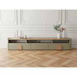 Meuble TV 1 porte 2 tiroirs 200 cm ENYRA vert   BOBOCHIC