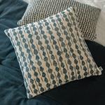 Coussin ethnique en coton 45x45cm - bleu figuerollesBARRAS