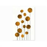 Tableau fleurs d'eau dorées imprimé sur toile 30x45 cm