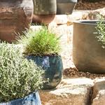 Cache-pot en céramique D19cm - bleu niolonGIONA