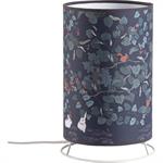 Lampe en cotonnette motif Bosquet - bleu D18xH30cmOANA