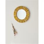 Miroir rond herbier bicolore