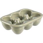 Boîte pour 6 ½ufs en grès - vertHUEVO