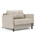 INNOVATION LIVING  Fauteuil design SOFABED CUBED 02 ARMS convertible lit 200x90cm Avella sand