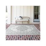 Tapis tissé plat SAMI motif vintage noir 120x170  BOBOCHIC