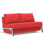INNOVATION LIVING  Canapé design CUBED 02 CHROME convertible 200x140 cm tissu Elegance Red