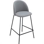 Lot de 2 chaise de bar en tissu h75cm - beige 