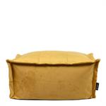 Pouf velours jaune ocre