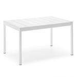 Table extensible 8 couverts SNAP 190 cm pieds métal plateau mélaminé blanc